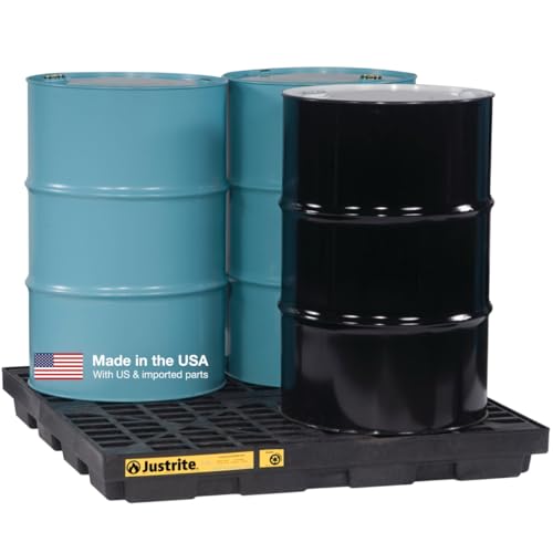 Justrite Low Profile 4 Drum Spill Containment Pallet Accumulation Center