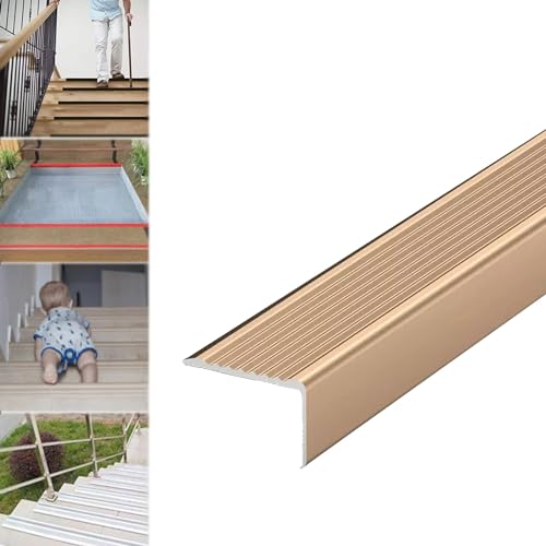 Bande de protection antidérapante en métal pour nez de marche et bordure de tapis 90 cm
