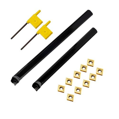 Porte-outils de tournage en métal GBJ avec 10 inserts carbure CCMT09T304 pour acier