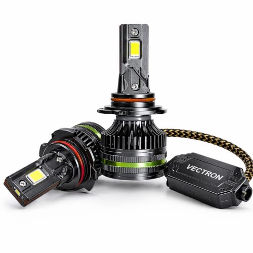 Image of VECTRON 9012 LED Headlight Bulb for Car, Cool White, 6000K, 20000LM, 180W, Set of 2