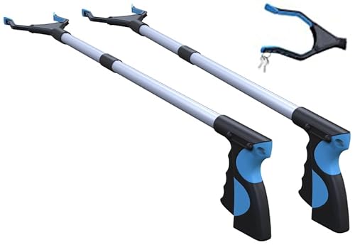 Grabber Reacher Tool,FitPlus Premium Grabber Tool 34 Inch, 2 Year Warranty Strong Magnet Grabber Reacher for Elderly, Lightweight Extra Long Handy Trash Claw Grabber (2)