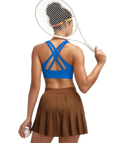 Image of RUNNING GIRL Sports Bra for Women High Support, Criss-Cross Back Padded Strappy Sports Bras Yoga Bra with Removable Cups