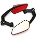 KATUR Motocicleta Manillar Espejos retrovisores Espejo Lateral Moto roja Espejo retrovisor 8MM 10MM Pernos roscados Soportes Ajustables para K awasaki S uzuki H Onda V ictory C Hopper