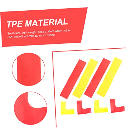Mipcase 1set Field Marking Line Court Boundary Markers Pickleball Grip Tape Pickleball Lines Tennis Training Equipment Football Pickleball Net Pickleball Court Line Markers TPE 8pcs