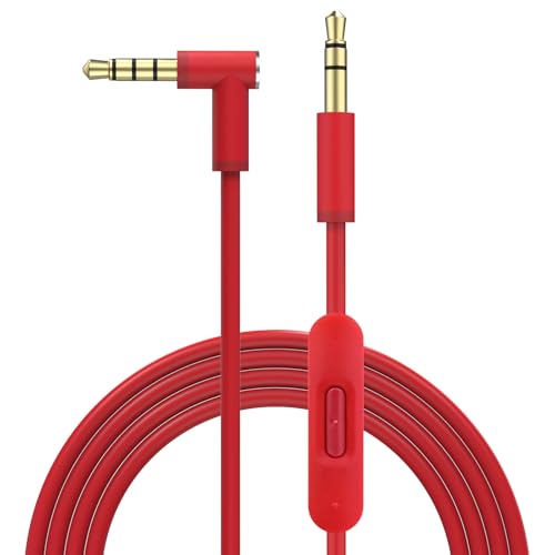 Ya en manzanajugosa.com: Toxaoii Cable de audio de repuesto con micrófono en línea y control compatible con auriculares Beats Solo 2/Solo 3/Studio 3/Pro/Detox/Wireless/Mixr/Executive/Pill (4.6 pies, rojo)