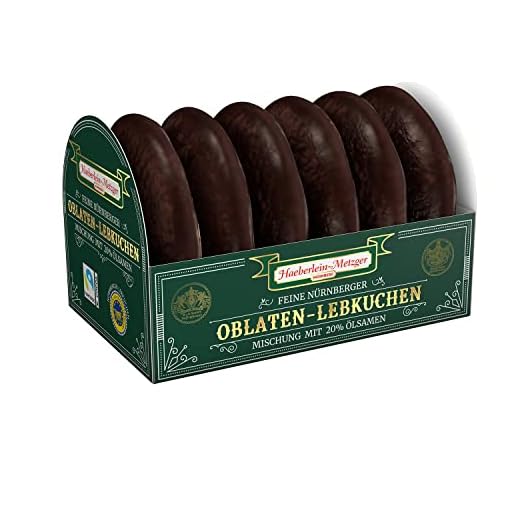 Haeberlein Metzger Oblatenlebkuchen Zartbitter, 7er Pack (7 x 200 g)