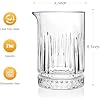 Cocktail Mixing Glass - Premium 22oz - Solid, Stable, Sturdy Hand Blown Crystal - Professional Quality Barware - Gift for Wedding, Anniversary, Birthday, Father's Day