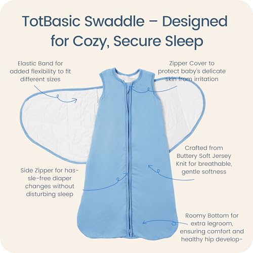 Image of Newborns Swaddle Sleep Sack 0-3 Months, 1.0 TOG Baby Blanket for Newborns, Soft Sleeping Bag for Infants