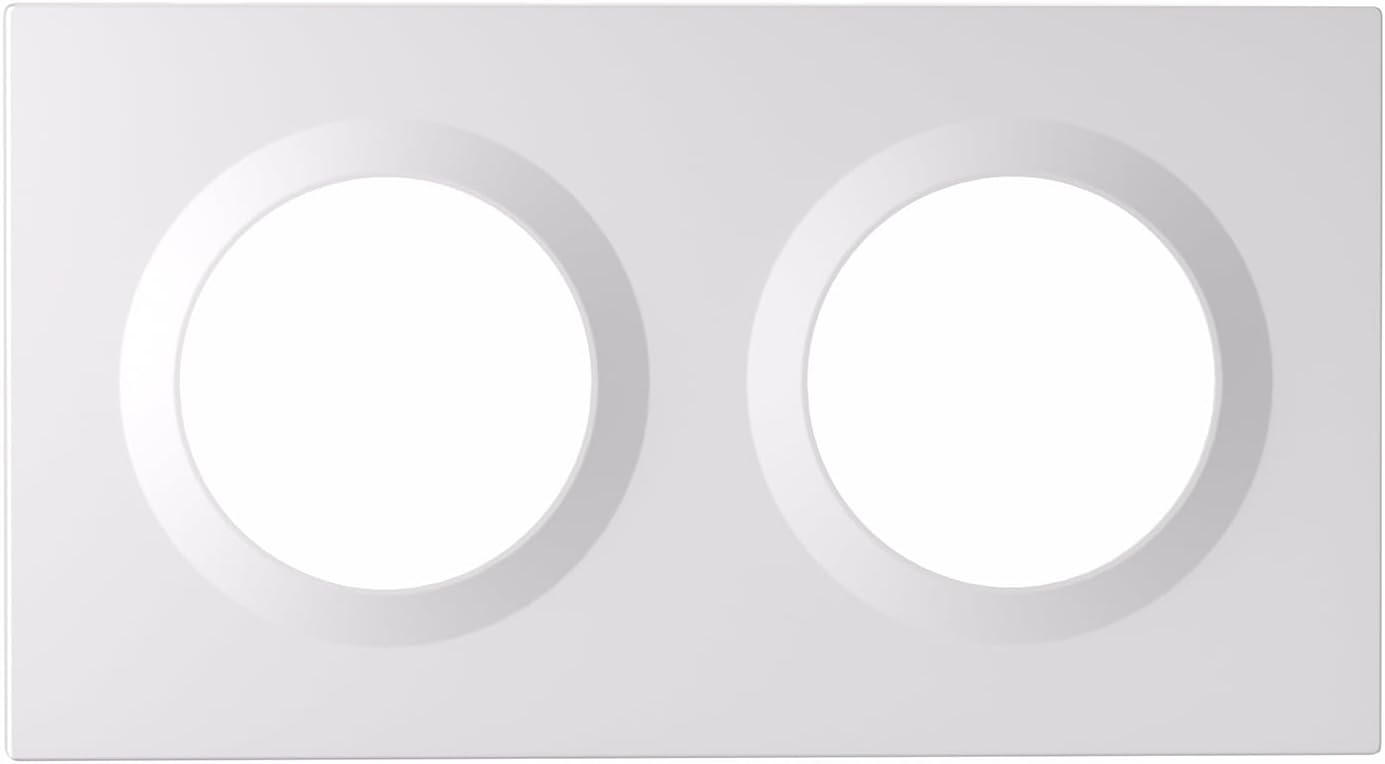 Orb-2Gang Wall Switch Frame, EF2G, Compatible with 2-Way Flush-Mounted Boxes, Designed for the SONOFF Fusion Series Wall Switch, 157 mm x 86 mm, White