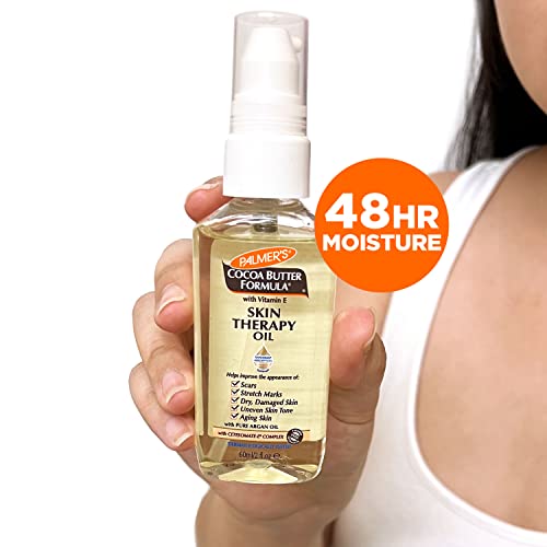 Palmer's Cocoa Butter Formula Skin Therapy Moisturizing Body Oil With Vitamin E & Pure Argan Oil, Deep Body Moisturizer For Dry, Damaged Skin, Scars Or Stretch Marks, 2 Ounces #TOP4