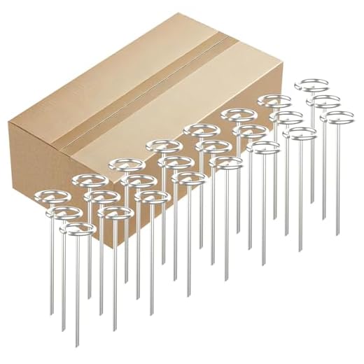 Lot de 100 agrafes rondes en acier galvanisé de 15,2 cm en forme de G pour toile de barrière contre les mauvaises herbes