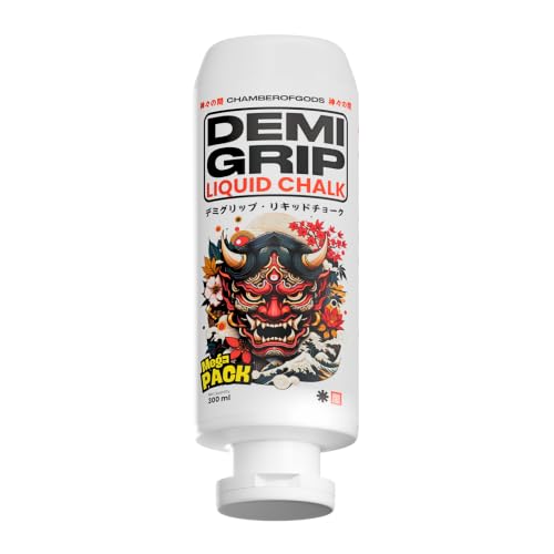 Image of DemiGrip Liquid Chalk 300 ml | Gym Chalk for Deadlift, Powerlifting, Calisthenics, Climbing | One-Coat Long-Lasting Grip | No Fillers | Upgraded Formulation | 375+ Uses (Pack of 1)