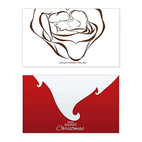 Peinture Fuying Rose Love en carte cadeau rétro de fin d'année