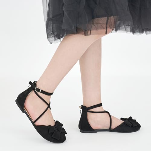 Girls Dress Shoes Flats: Little Kid Princess Wedding Party Ballet Flat - School Shoe for Girl2