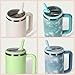 ANTAND 2 Pack Leakproof Lid Replacement 40 oz for Stanley Cup Accessories, Flip Straw Tumbler Leak Proof Lids for Stanley Quencher H2.0, Dust-Proof Straw Cover for stanley cups 40oz (Beige, Beige)