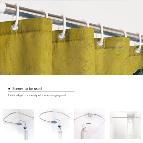 Rideau de douche iris jaune 180x180cm étanche avec crochets - 5