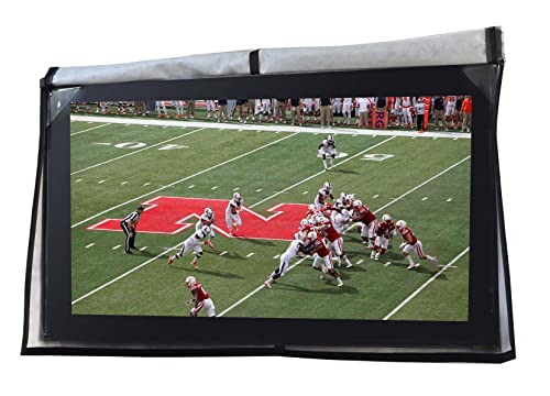 acoveritt Outdoor 60"-65" TV Set Cover,Scratch Resistant Liner Protect LED Screen Best-Compatible with Standard Mounts and Stands (Dark Gray)