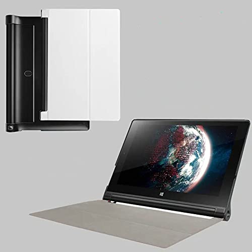 for Lenovo Yoga Tab 3 10 X50F X50M X50L Tablet Cover, Ultra Slim Lightweight Folio Stand Leather Case for Lenovo Yoga Tab3 10 YT3-X50F YT3-X50M YT3-X50L 10.1 Inch (White)