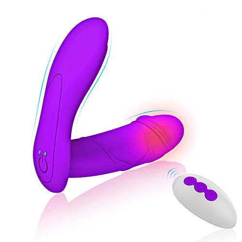 Ŕemõtě Ġ Špöť ÐîlÐø Ṿḭḅṙạṫòṙ ṧ*ê*ẋ with Hẹạt Function and 10 Mǒdes Rêchargeable Electric Mạṧṧạgër fɔr Wömêňṧ Travel Size T*õ*y*s4cô*up*lés USB Charging