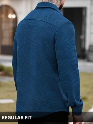 Image of GRECIILOOKS Casual Shirt for Men's | Full Sleeve Textured Shirts for Men | Regular Fit Wrinkle Free Premium Shirts for Man | Biker Streetwear Office Travel Dinner Style