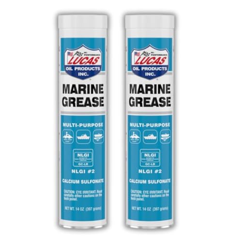 Marine Grease 10320 | Overbased Calcium Sulfonate Formula | 14 Ounce Tube | for Marine Trailer Wheel Bearing/Trailer Chassis Lubrication and Outboards | 2 Pack Special