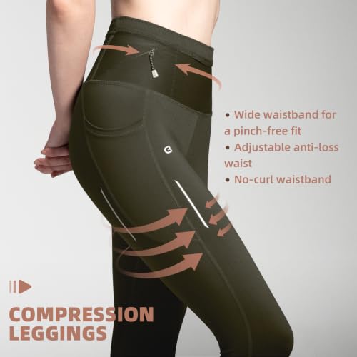 Image of Running Leggings for Women High Waisted Compression Pants for Yoga Workout