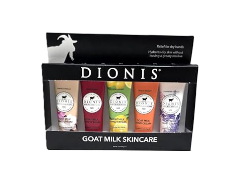 Dionis Hand Cream Gift Set, 5 Pack, French Vanilla, Lemon Burst, Peach Delight, Lavender Vanilla, Berrylicious