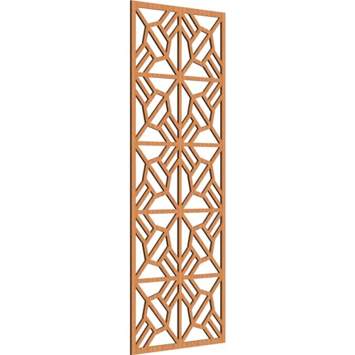 Image of 27 3 /8 inchW x 69 3 /8 inchH x 3 /8 inchT Auburn Decorative Fretwork Wood Wall Panels, Cherry