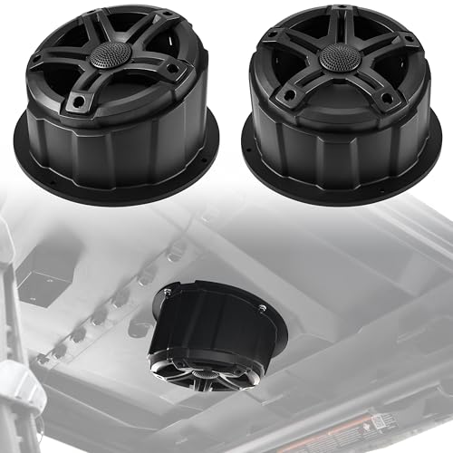 SAUTVS UTV One Pair Roof Speakers Pods Waterproof Dustproof Universal 6.5
