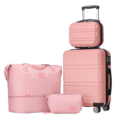 Kono 4-Piece Luggage Set with Hardside Shell