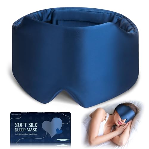 Silk Sleep Mask Large Size Eye Mask Face Hugging Padded