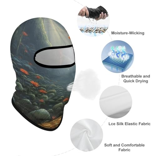 Balaclava para Hombres y Mujeres - Máscara de Naranja Flor de Naranjo para Ciclismo, Esquí y Actividades al Aire Libre miniatura 3