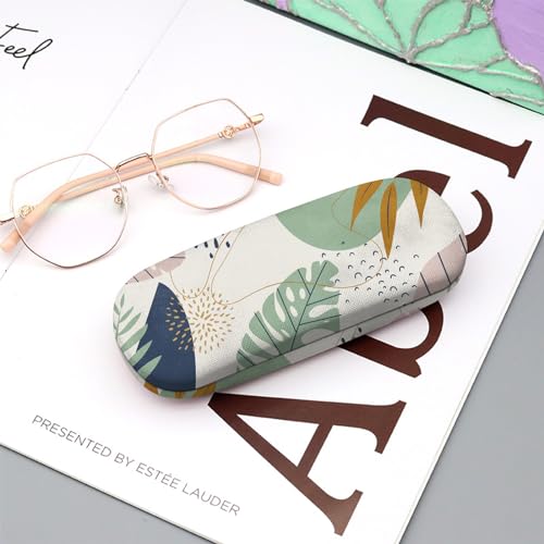 Image of Eyeglasses Case Hard Shell Protective Case for Glasses Eyeglass Box with Cleaning Cloth for Girls Women Cute Aesthetic