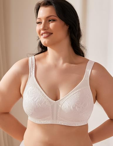 Image of Wingslove Women's Full Coverage Non Padded Comfort Minimizer Wire-Free Bra Plus Size