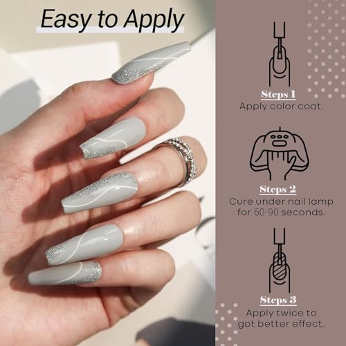 Image of DUDUSTRONG Bolt Bee Gel Glossy Finish Nail Polish Kit Gel Nail Polish Set- 6 Colors Chocolate Brown Coffee Gel Polish Kit Gel Nail Kit (A4 Chocolate Bar (62+89+1+123+135+136)), 90 Ml