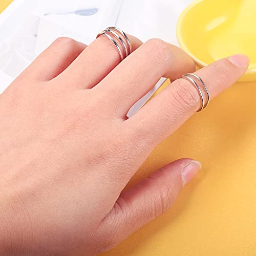 Image of MILACOLATO Toe Rings for Women 925 Sterling Silver Adjustable Toe Ring