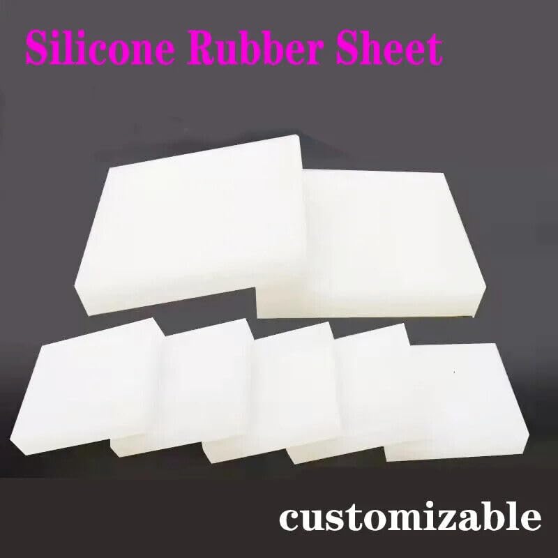 1Pcs White Silicone Rubber Sheet Block Plate - Shockproof Pad Gaskets for Mattress Protection and Versatile Use(500X500X2mm)