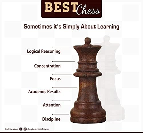 Bcbestchess 12INCH-EASYSHIP Set, Premium Quality, Handcrafted Rosewood Unique Chess Board Set thumb #7