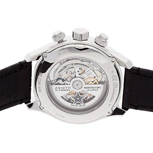 Zenith El Primero Chronograph Automatic Grey Dial Black Rubber Mens Watch 03228040091R5763