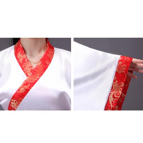 Oneyijun Damen Frauen Kleidung Tang Anzug Altertümlich Chinesischen Stil Traditionelles Kostüm Hanfu Kleider Tanz Bühne für Bühnenshow Performances Cosplay Party (Rot, L)