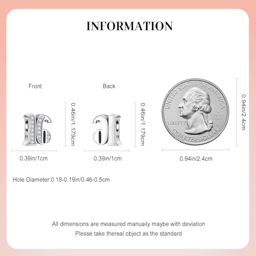 Image of Mothers Day Birthday Number Love Family Friendship Graduation Auntie Grandma Dad Mom Charms for Pandora Bracelets Necklaces, Gifts Women, for Anniversary Valentines Christmas