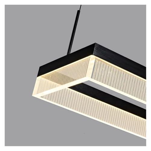 Lustre suspension rectangulaire moderne 120cm avec télécommande - 6