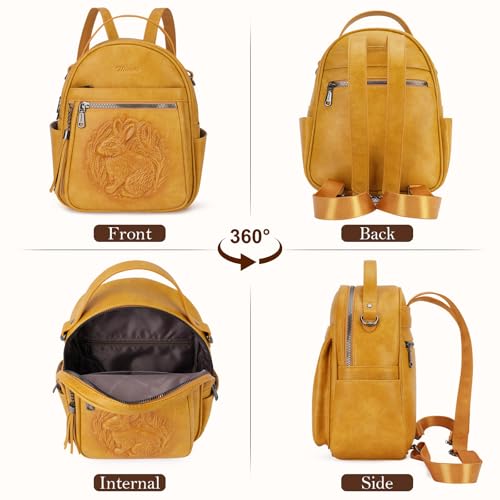 Image of Mini Backpack Purse for Women,Vegan Leather Small Backpack for Daily | Embossed Lightweight Water-Resistance Travel Mini Fashion Daypack Bag,Ladies Casual Backpack Purse Gift Choice for Women
