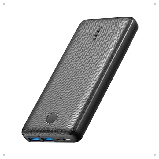 Anker PowerCore Essential 20000 (モバイルバッテリー 20000mAh) 【USB-C入力ポート/PSE技術基準適合/PowerIQ/低電流モード搭載】 iPhone iPad Android 各種対応 (ブラック)