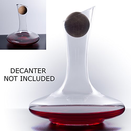 Wine Decanter Cork Stopper & Stainless Steel Cleaning Beads Accessories