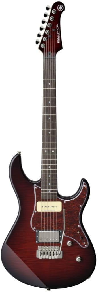 Pacifica PAC611VFM DRB Solid-Body Electric Guitar, Dark Red Burst