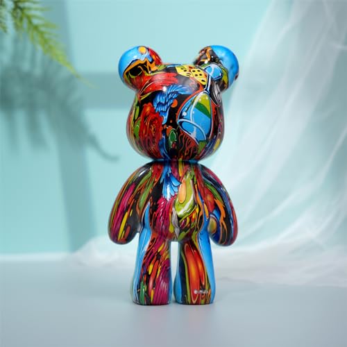 Estatua de oso decorativa de resina para interior miniatura 3