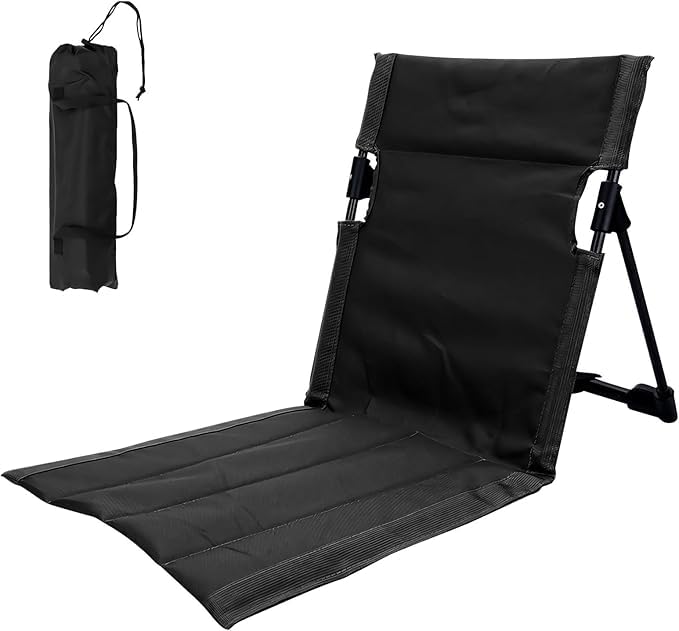 Beach Lounger Mat Reclining Stable Structure Floor Lounger for Fishing Hiking | Camping Chair Lightweight Camping Chair Foldable Beach Floor Chair Outdoor Folding Beach Chair with Storage Bag-image-44