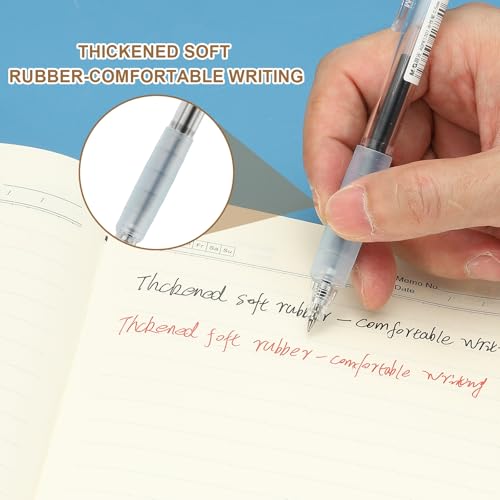 PATIKIL Bolígrafo gel 0.5mm 12 unidades tinta negra retráctil miniatura 6