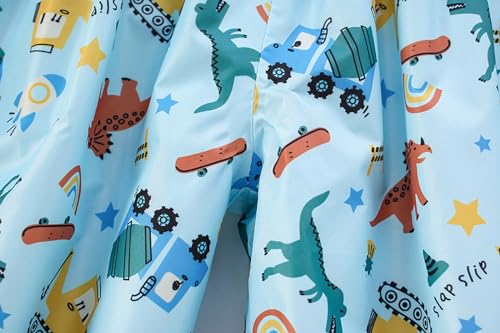 Image of Toddlers Boys Girl Rain Pants Waterproof Dirty Proof Trousers Kids Rain Poncho Hood Rainwear Jacket Coat 1-12Years